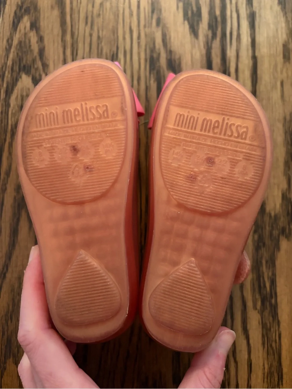 Mini Melissa Girls Pink Bow Jelly Mary Janes